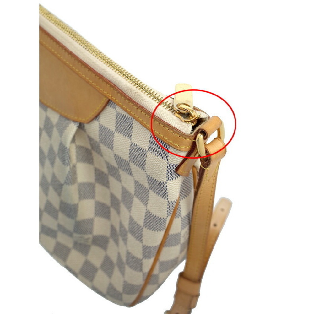 Louis Vuitton Damier Azur White Siracusa Shoulder Bag - Picture 8 of 8